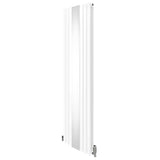 Radiateur à Colonne Ovale avec Miroir & Valves - 1800mm x 500mm – Blanc