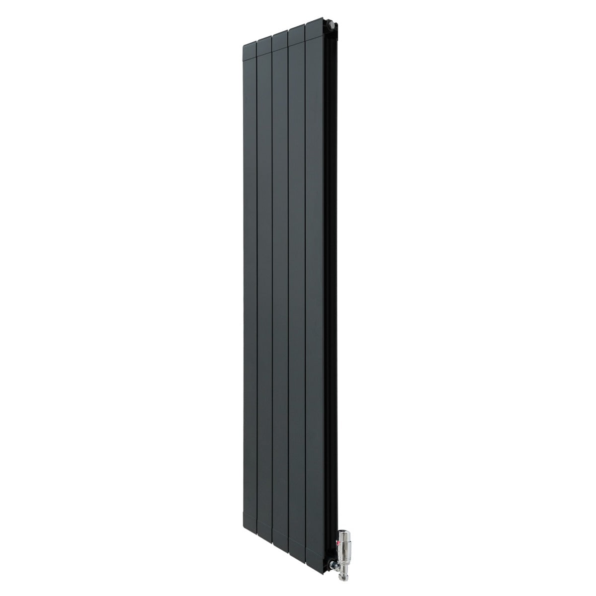 Radiateur en Aluminium & Valves - 1800mm x 395mm – Gris Anthracite