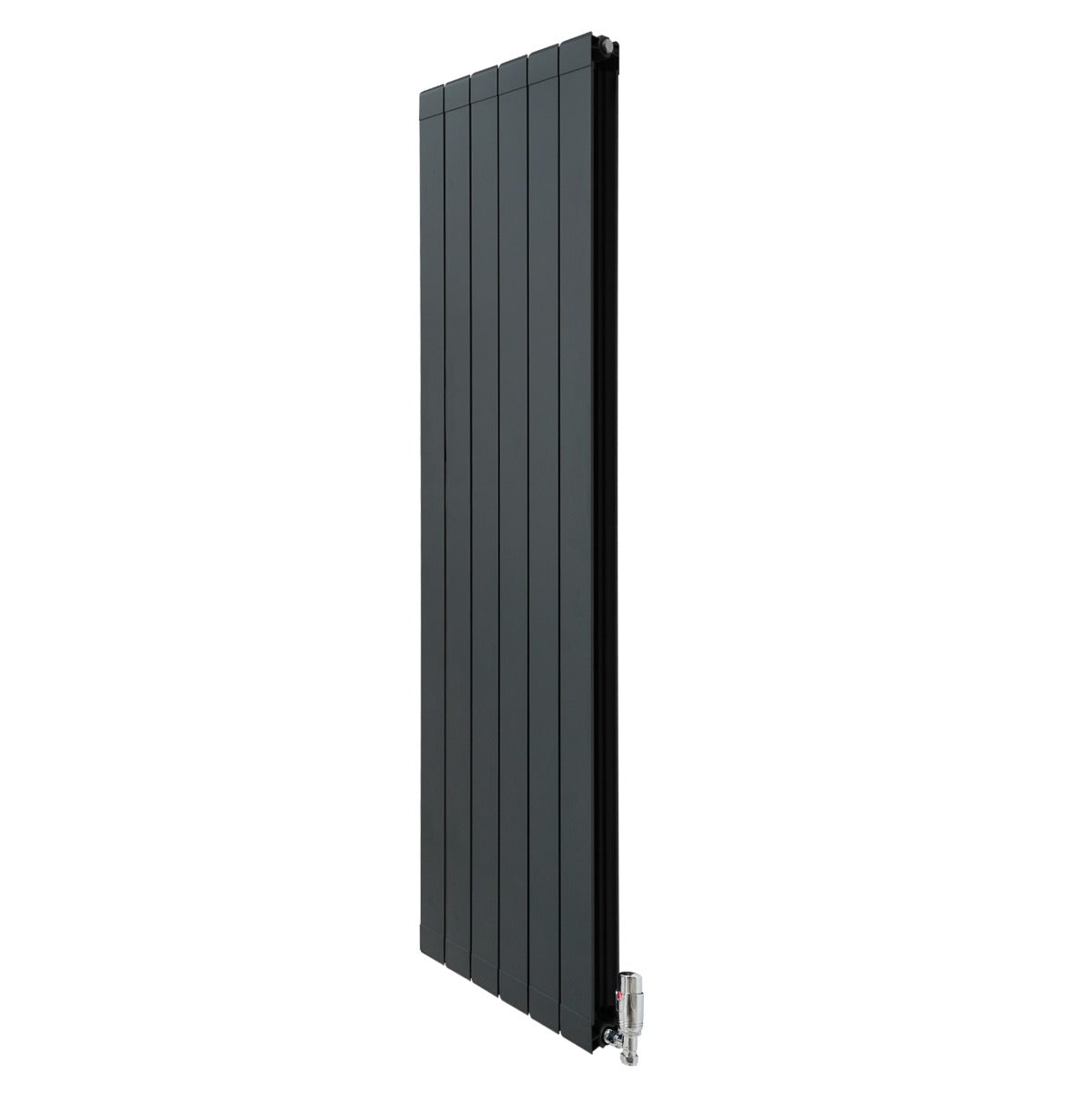 Radiateur en Aluminium & Valves - 1800mm x 475mm – Gris Anthracite