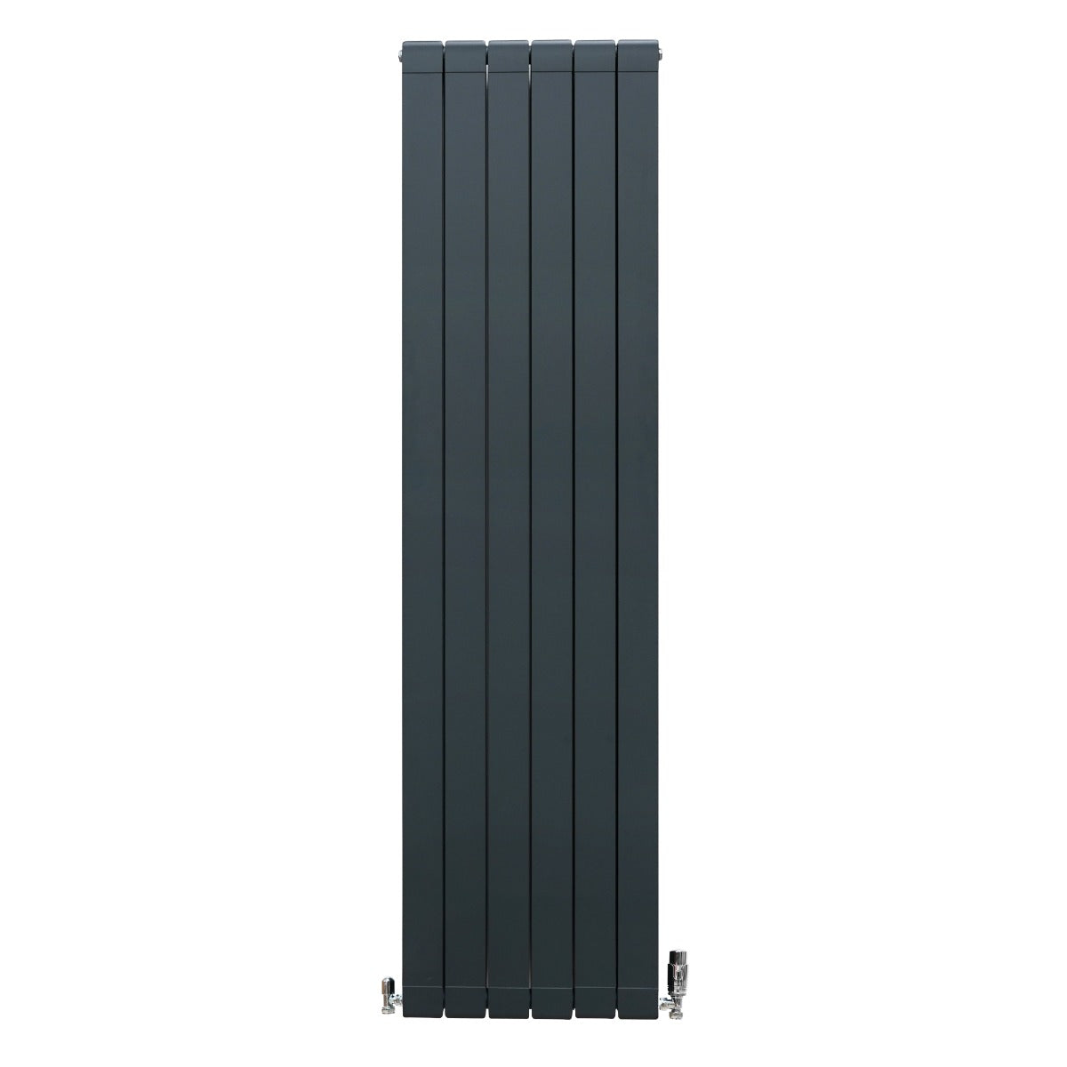 Radiateur en Aluminium & Valves - 1800mm x 475mm – Gris Anthracite