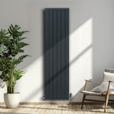 Radiateur en Aluminium & Valves - 1800mm x 475mm – Gris Anthracite