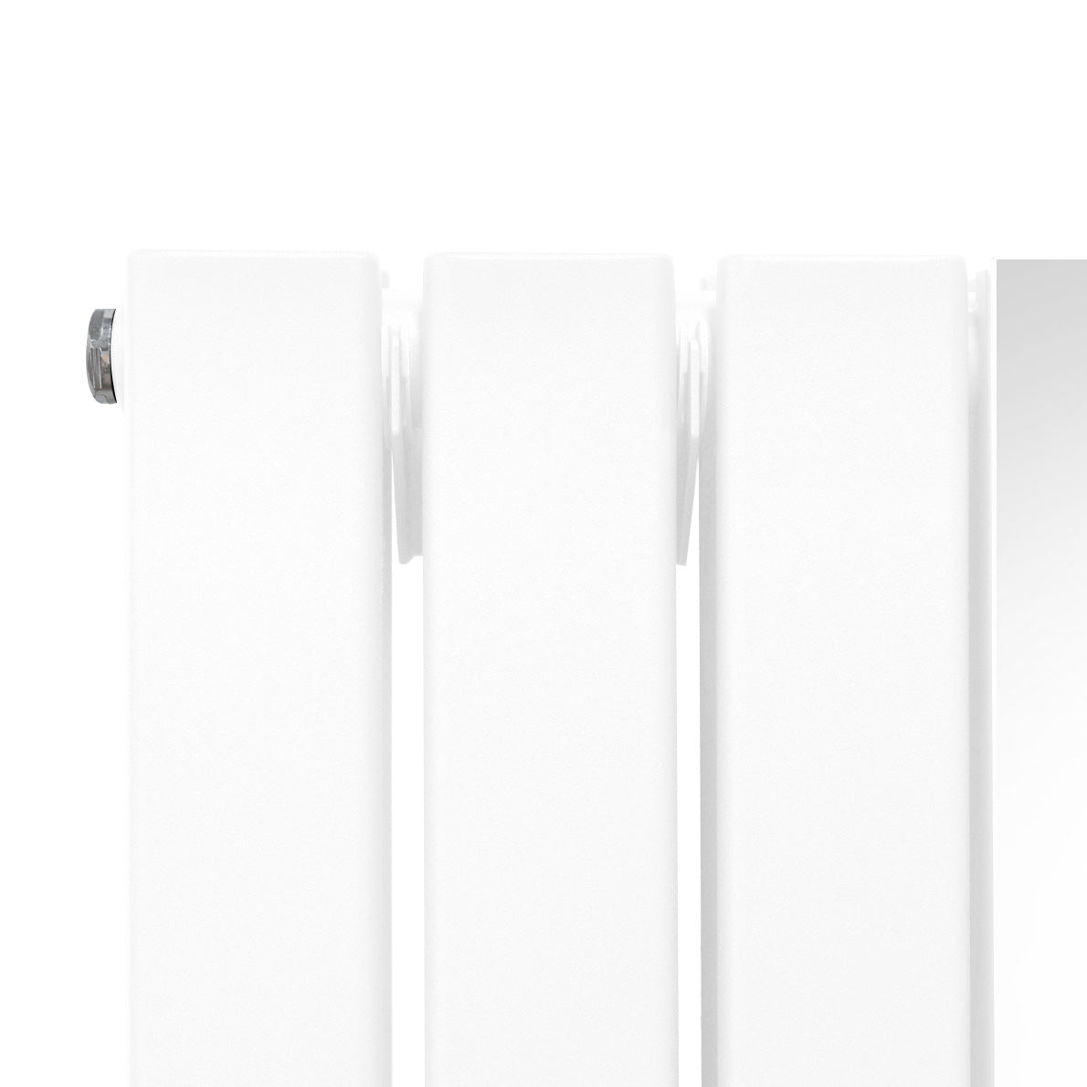 Radiateur Plat avec Miroir & Valves - 1800mm x 425mm – Blanc