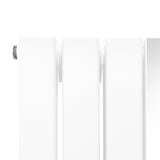 Radiateur Plat avec Miroir & Valves - 1800mm x 425mm – Blanc