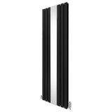 Radiateur Plat avec Miroir & Valves - 1800mm x 565mm – Noir