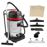 80L Aspirateur Industriel, 5 Accessoires & 3 Sacs d’Aspirateur GRATUITS