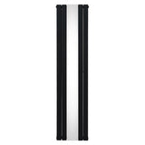 Radiateur Plat avec Miroir - 1800mm x 425mm – Noir