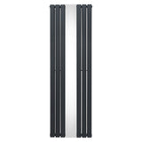 Radiateur Plat avec Miroir - 1800mm x 565mm – Gris Anthracite