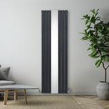 Radiateur Plat avec Miroir - 1800mm x 565mm – Gris Anthracite