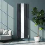 Radiateur Plat avec Miroir - 1800mm x 565mm – Gris Anthracite