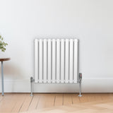 Radiateur à Colonne Ovale - 600mm x 600mm – Blanc