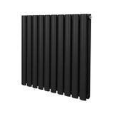 Radiateur à Colonne Ovale - 600mm x 600mm – Noir