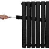 Radiateur à Colonne Ovale - 600mm x 600mm – Noir