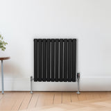 Radiateur à Colonne Ovale - 600mm x 600mm – Noir