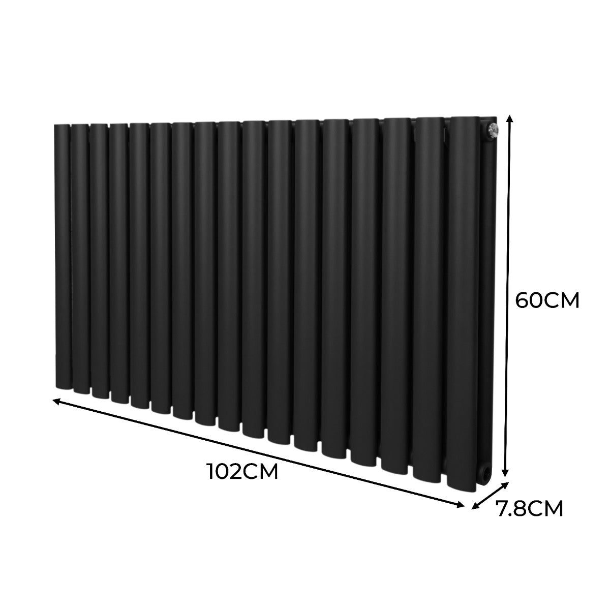 Radiateur à Colonne Ovale - 600mm x 1020mm – Noir