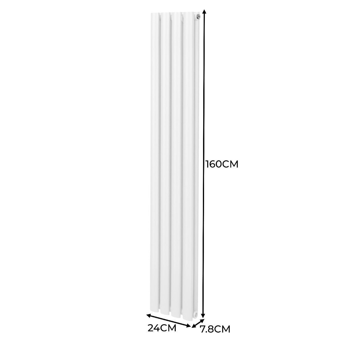 Radiateur à Colonne Ovale - 1600mm x 240mm – Blanc