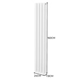 Radiateur à Colonne Ovale - 1600mm x 240mm – Blanc