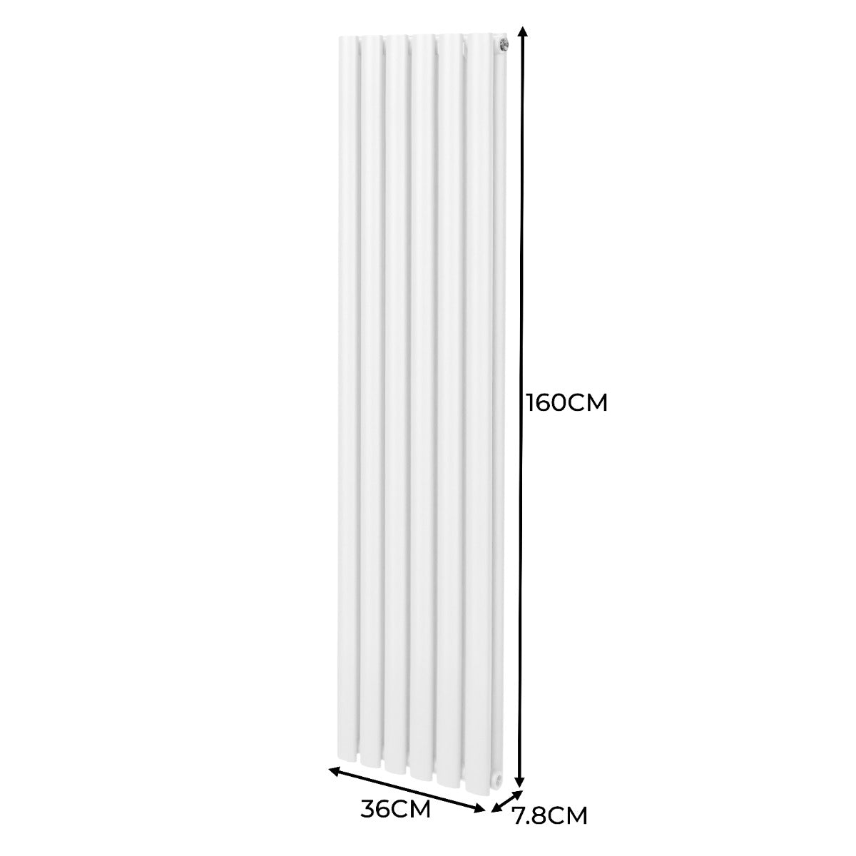 Radiateur à Colonne Ovale - 1600mm x 360mm – Blanc