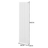 Radiateur à Colonne Ovale - 1600mm x 360mm – Blanc