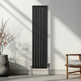 Radiateur à Colonne Ovale - 1600mm x 360mm – Noir