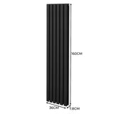 Radiateur à Colonne Ovale - 1600mm x 360mm – Noir