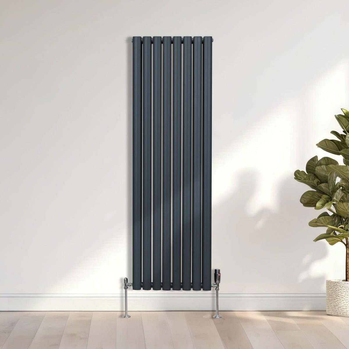 Radiateur à Colonne Ovale - 1600mm x 480mm – Gris Anthracite