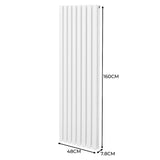 Radiateur à Colonne Ovale - 1600mm x 480mm – Blanc