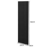 Radiateur à Colonne Ovale - 1800mm x 480mm – Noir