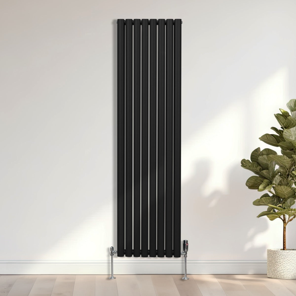 Radiateur à Colonne Ovale - 1800mm x 480mm – Noir