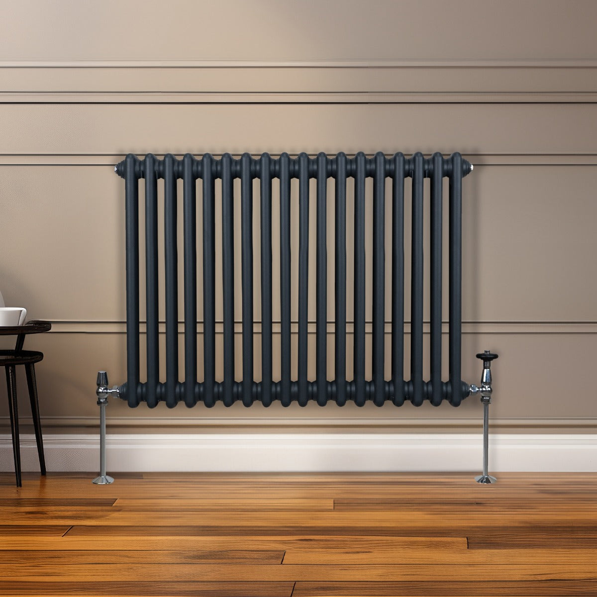 Radiateur Traditionnel à Double Colonne – 600 x 832 mm – Gris Anthracite