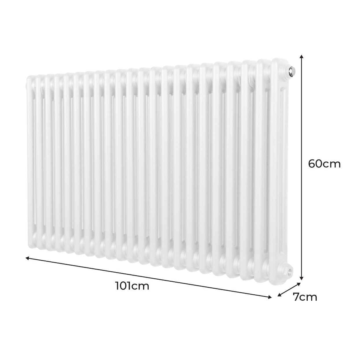 Radiateur Traditionnel à Double Colonne – 600 x 1012 mm – Blanc