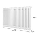 Radiateur Traditionnel à Double Colonne – 600 x 1012 mm – Blanc