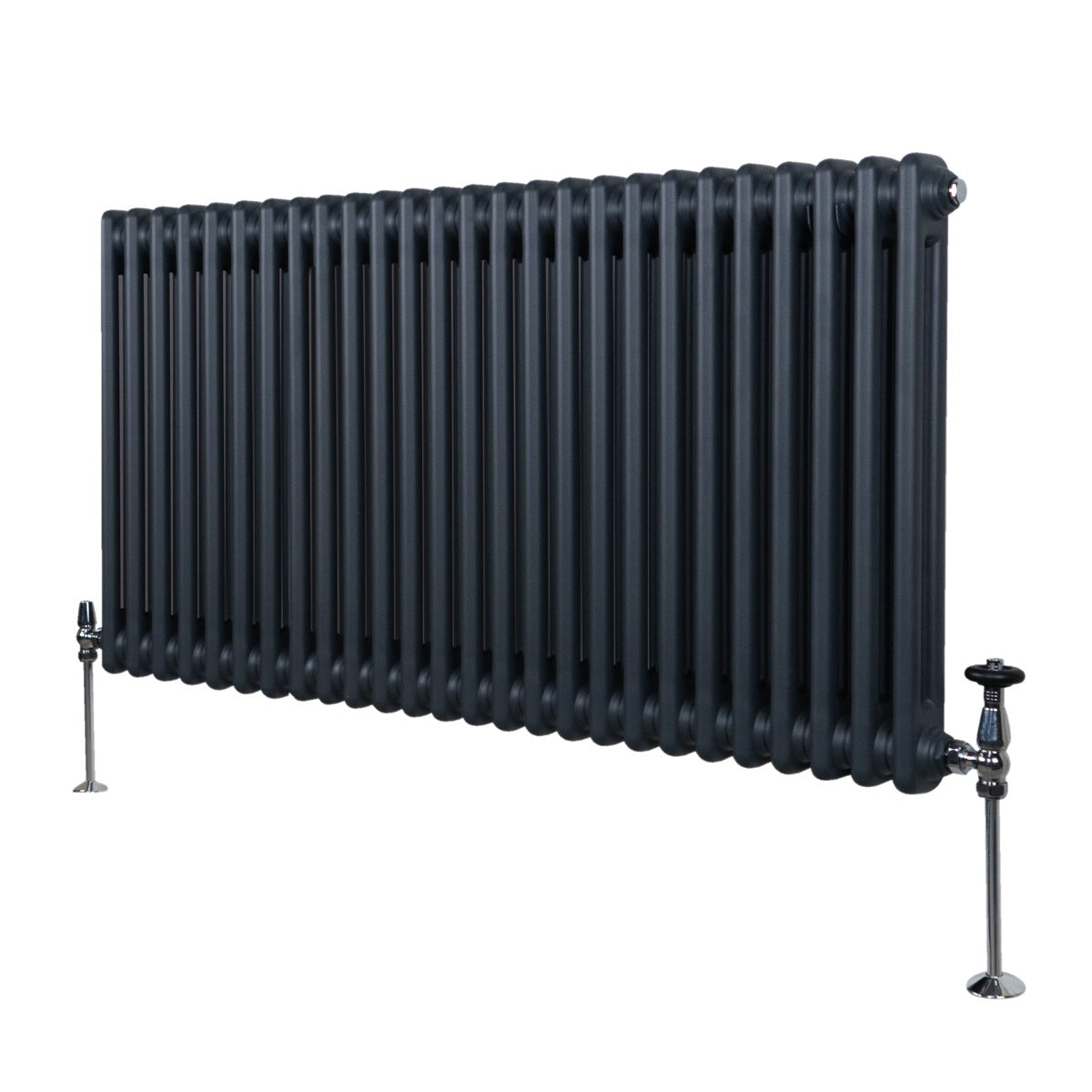 Radiateur Traditionnel à Double Colonne – 600 x 1192 mm – Gris Anthracite