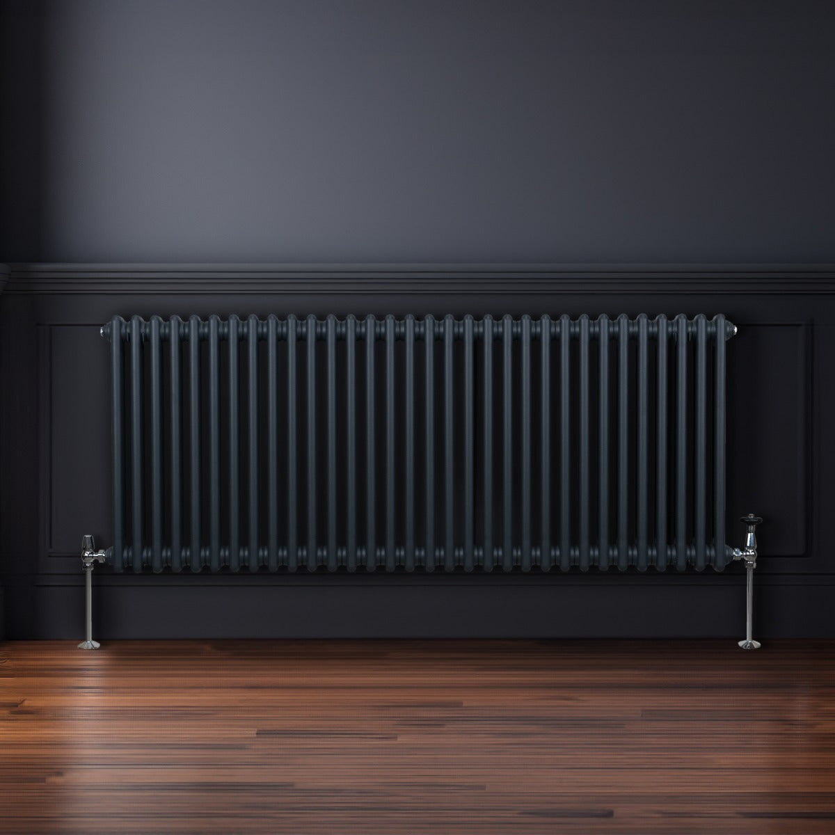 Radiateur Traditionnel à Double Colonne – 600 x 1462 mm – Gris Anthracite