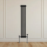 Radiateur Traditionnel à Double Colonne – 1500 x 202 mm – Noir