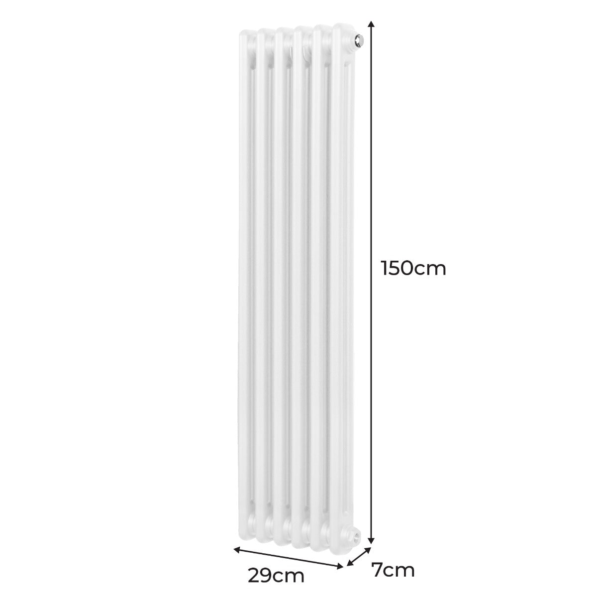 Radiateur Traditionnel à Double Colonne – 1500 x 292 mm – Blanc