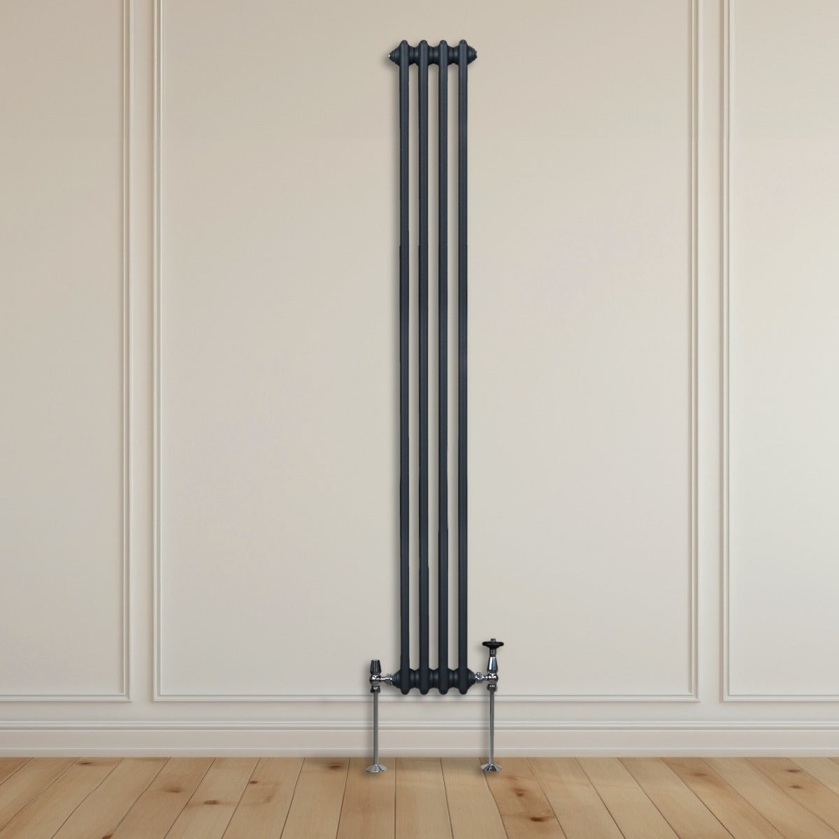 Radiateur Traditionnel à Double Colonne – 1800 x 202 mm – Gris Anthracite