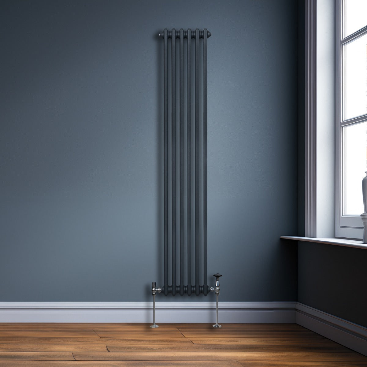 Radiateur Traditionnel à Double Colonne – 1800 x 292 mm – Gris Anthracite