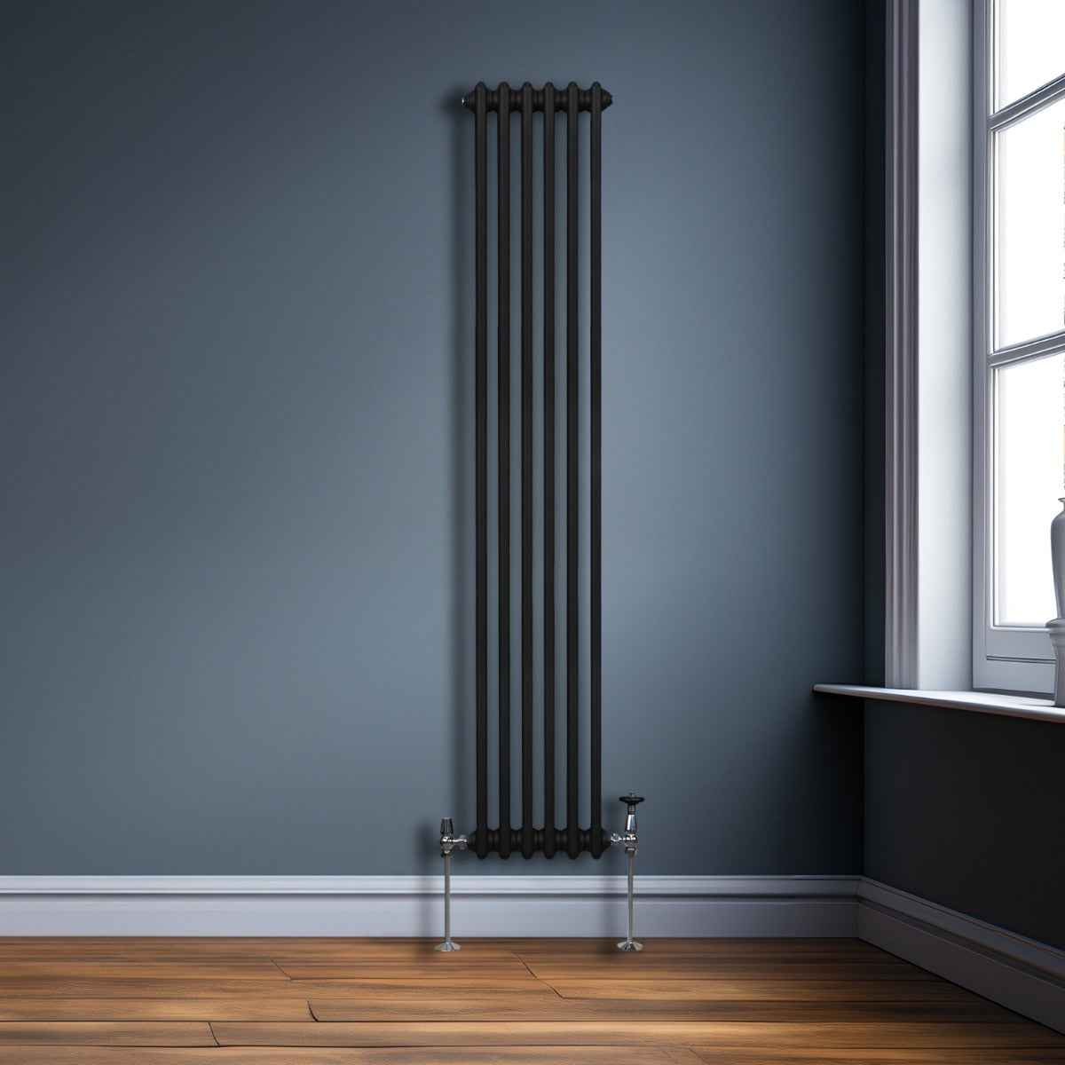 Radiateur Traditionnel à Double Colonne – 1800 x 292 mm – Noir