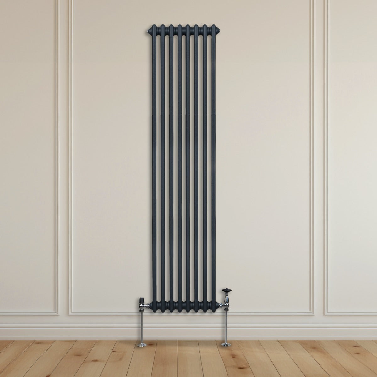 Radiateur Traditionnel à Double Colonne – 1800 x 382 mm – Gris Anthracite