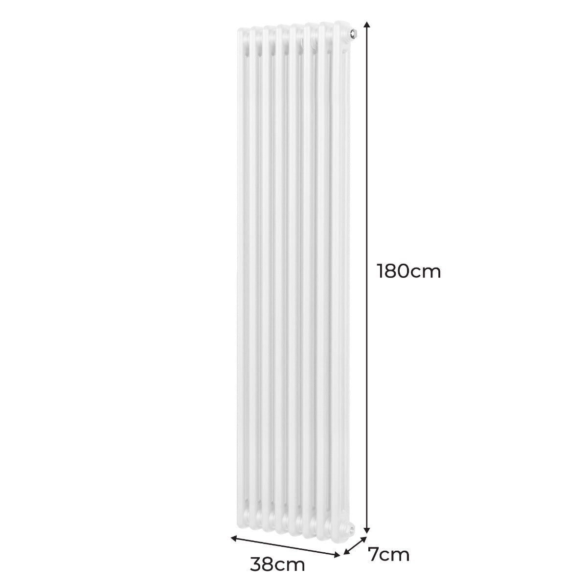 Radiateur Traditionnel à Double Colonne – 1800 x 382 mm – Blanc