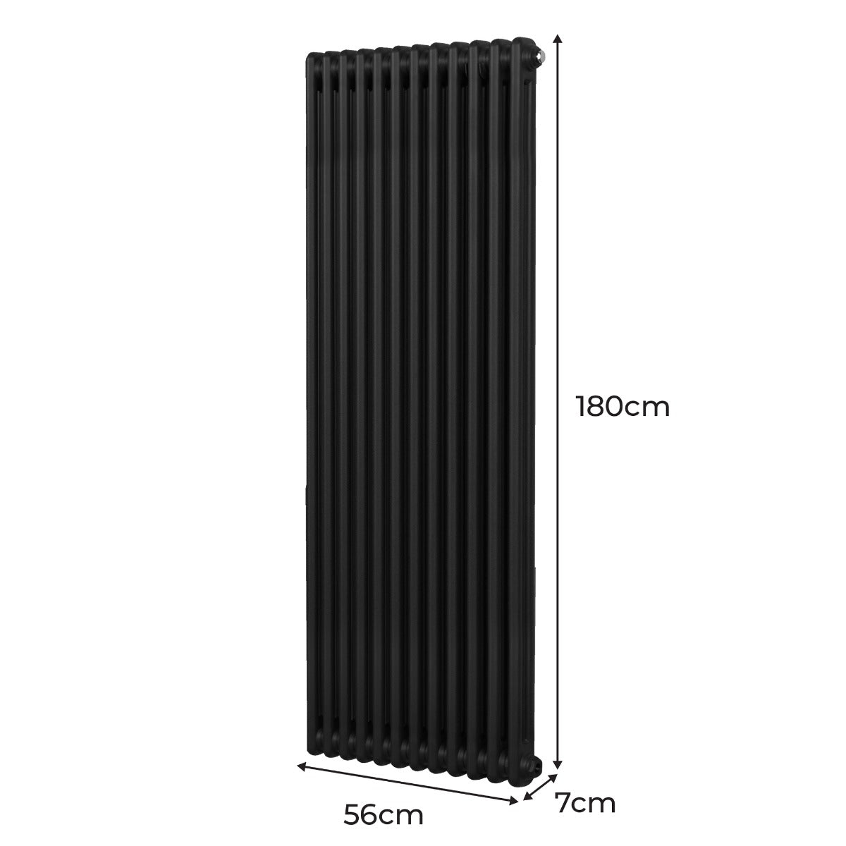 Radiateur Traditionnel à Double Colonne – 1800 x 562 mm – Noir