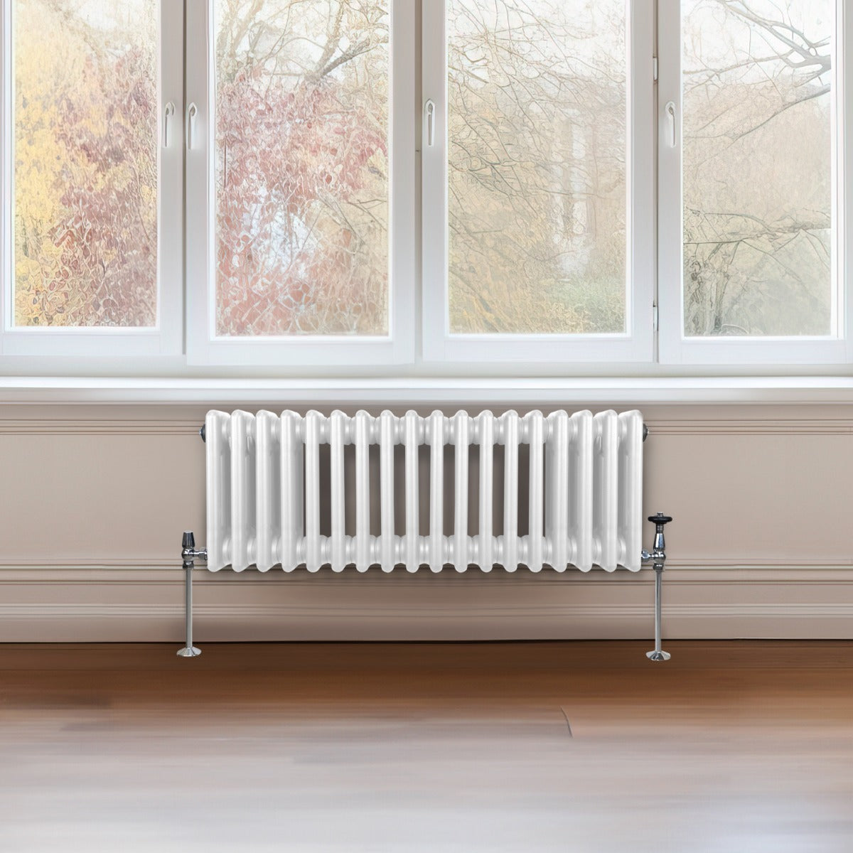 Radiateur Traditionnel à Triple Colonne – 300 x 832 mm – Blanc