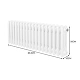 Radiateur Traditionnel à Triple Colonne – 300 x 832 mm – Blanc