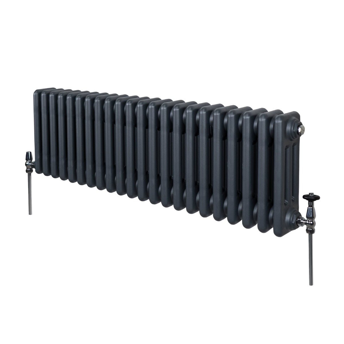 Radiateur Traditionnel à Triple Colonne – 300 x 1012 mm – Gris Anthracite