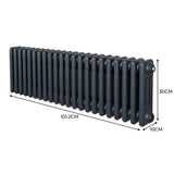 Radiateur Traditionnel à Triple Colonne – 300 x 1012 mm – Gris Anthracite