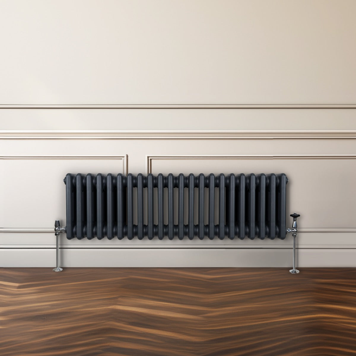 Radiateur Traditionnel à Triple Colonne – 300 x 1012 mm – Gris Anthracite