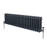 Radiateur Traditionnel à Triple Colonne – 300 x 1192 mm – Gris Anthracite