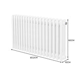 Radiateur Traditionnel à Triple Colonne – 600 x 832 mm – Blanc