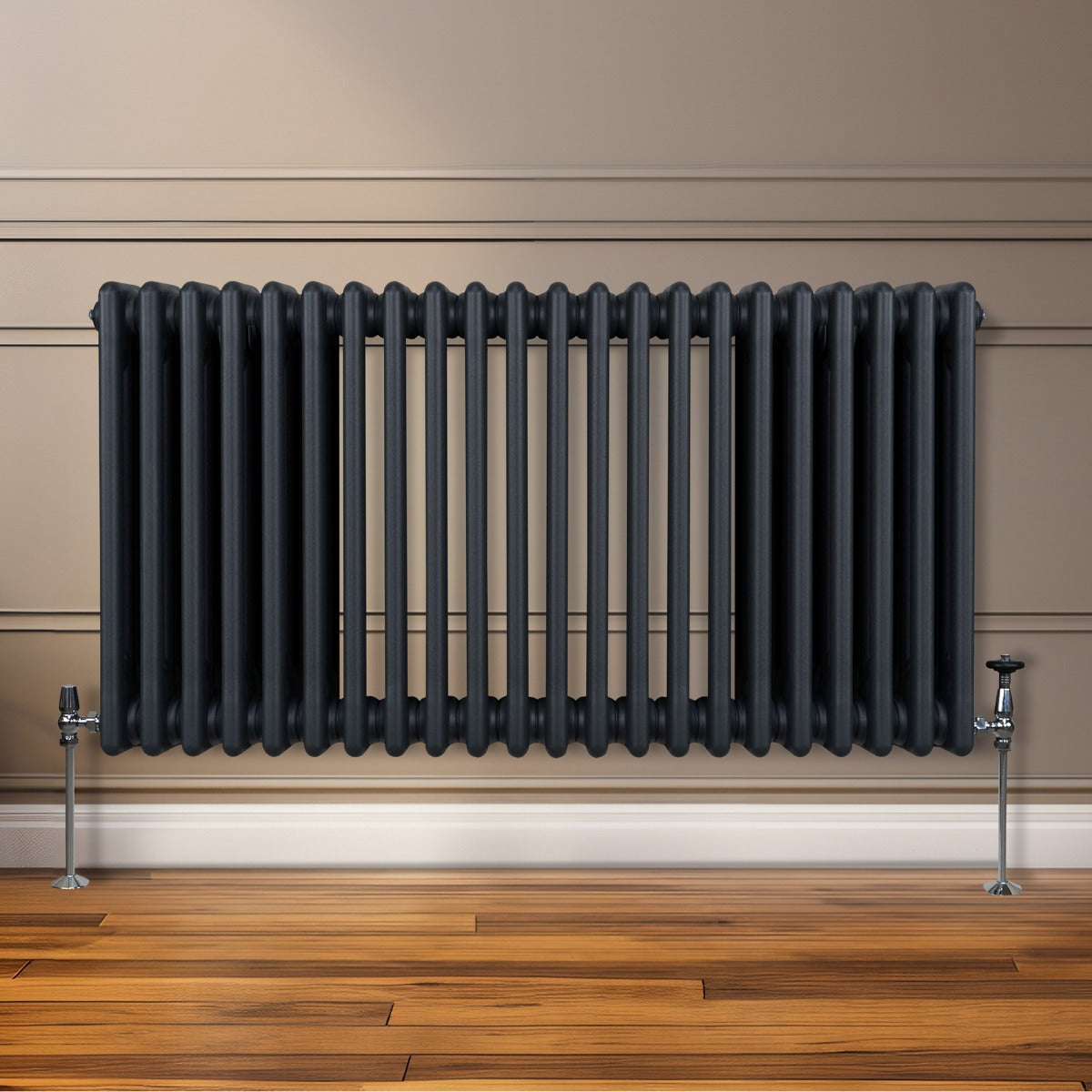 Radiateur Traditionnel à Triple Colonne – 600 x 1012 mm – Gris Anthracite