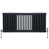 Radiateur Traditionnel à Triple Colonne – 600 x 1192 mm – Gris Anthracite